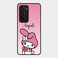Pink Bunny Glass Case Cover For Oppo Reno 12 5G