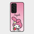 Pink Bunny Glass Case Cover For Oppo Reno 12 Pro 5G