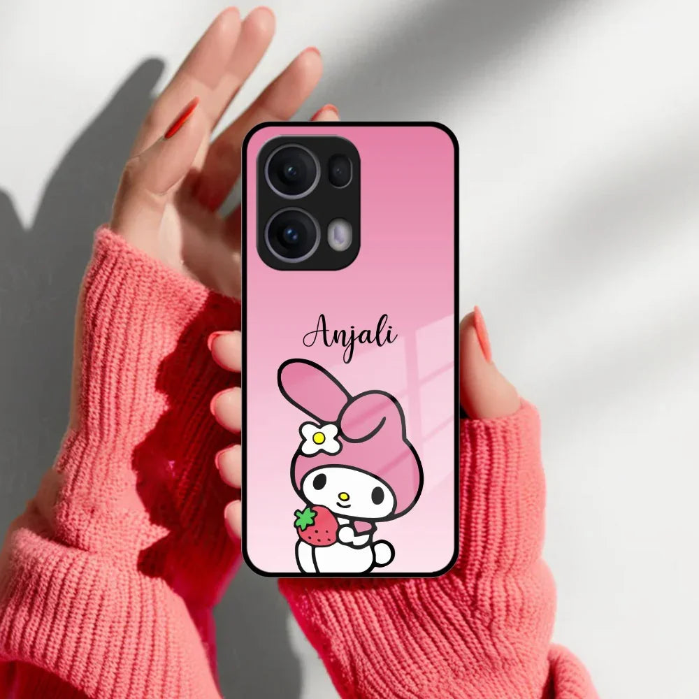 Pink Bunny Glass Case Cover For Oppo - ShopOnCliQ