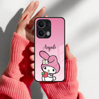 Pink Bunny Glass Case Cover For Oppo - ShopOnCliQ