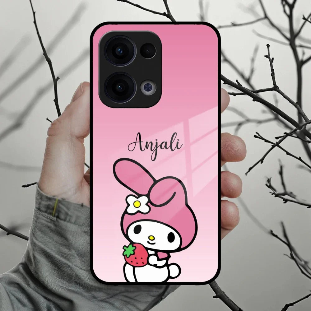 Pink Bunny Glass Case Cover For Oppo - ShopOnCliQ