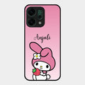 Pink Bunny Glass Case Cover For Oppo Reno 14 5G