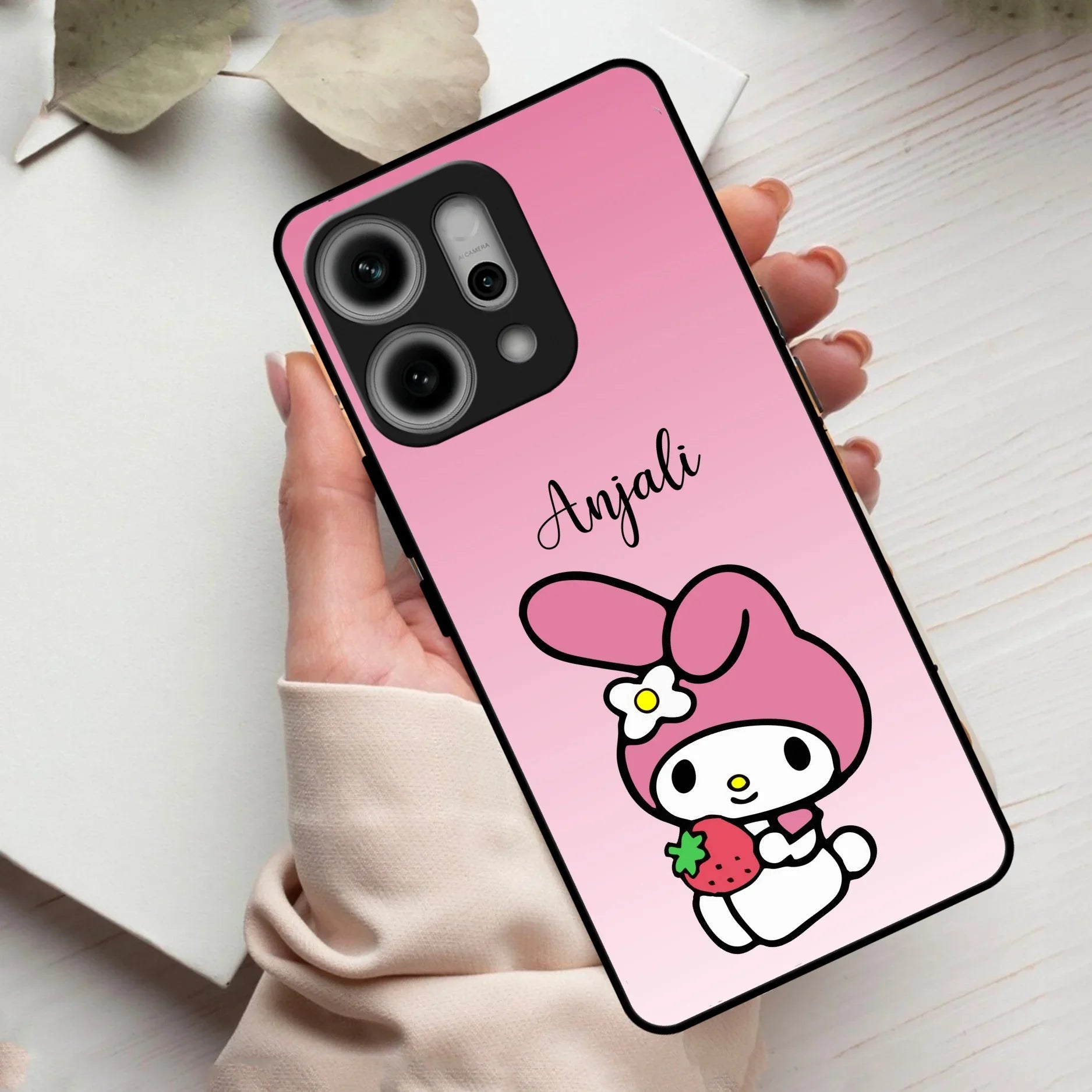 Pink Bunny Glass Case Cover For Oppo - ShopOnCliQ