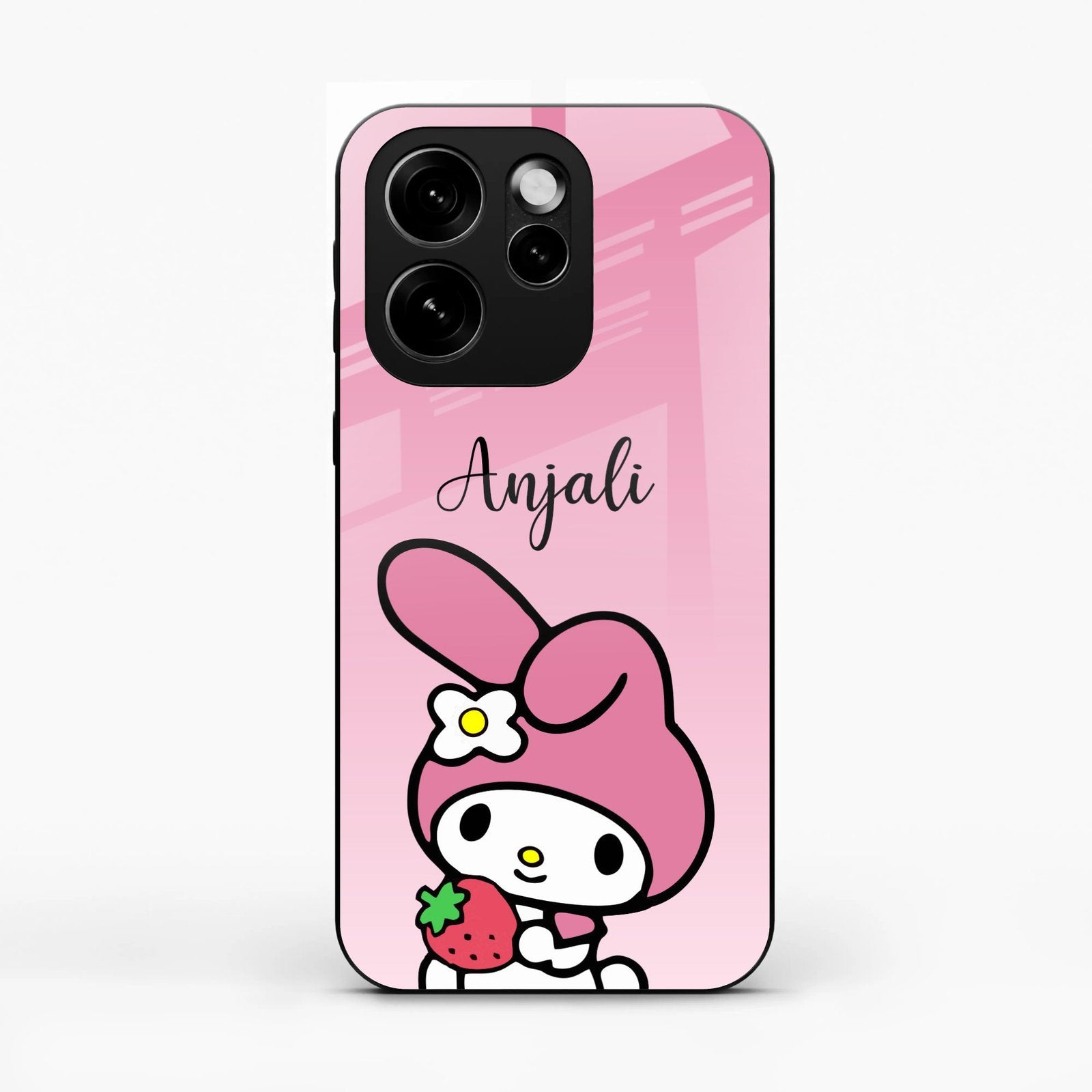 Pink Bunny Glass Case Cover For Oppo Reno 15C 5G