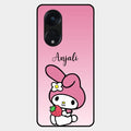 Pink Bunny Glass Case Cover For Oppo Reno 8T 5G
