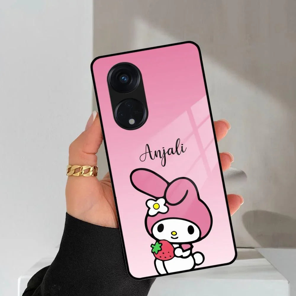 Pink Bunny Glass Case Cover For Oppo - ShopOnCliQ
