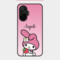Pink Bunny Glass Case Cover For Poco F7 5G