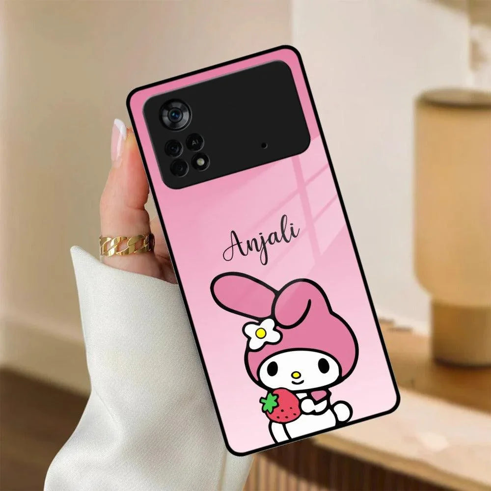 Pink Bunny Glass Case Cover For Poco - ShopOnCliQ