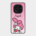 Pink Bunny Glass Case Cover For Poco X7 5G