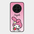 Pink Bunny Glass Case Cover For Realme 12 Plus 5G
