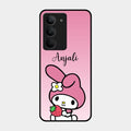 Pink Bunny Glass Case Cover For Realme 14X 5G