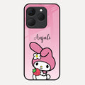 Pink Bunny Glass Case Cover For Realme 15T 5G