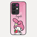 Pink Bunny Glass Case Cover For Realme C85 5G