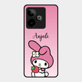 Pink Bunny Glass Case Cover For Realme Gt 7 5G