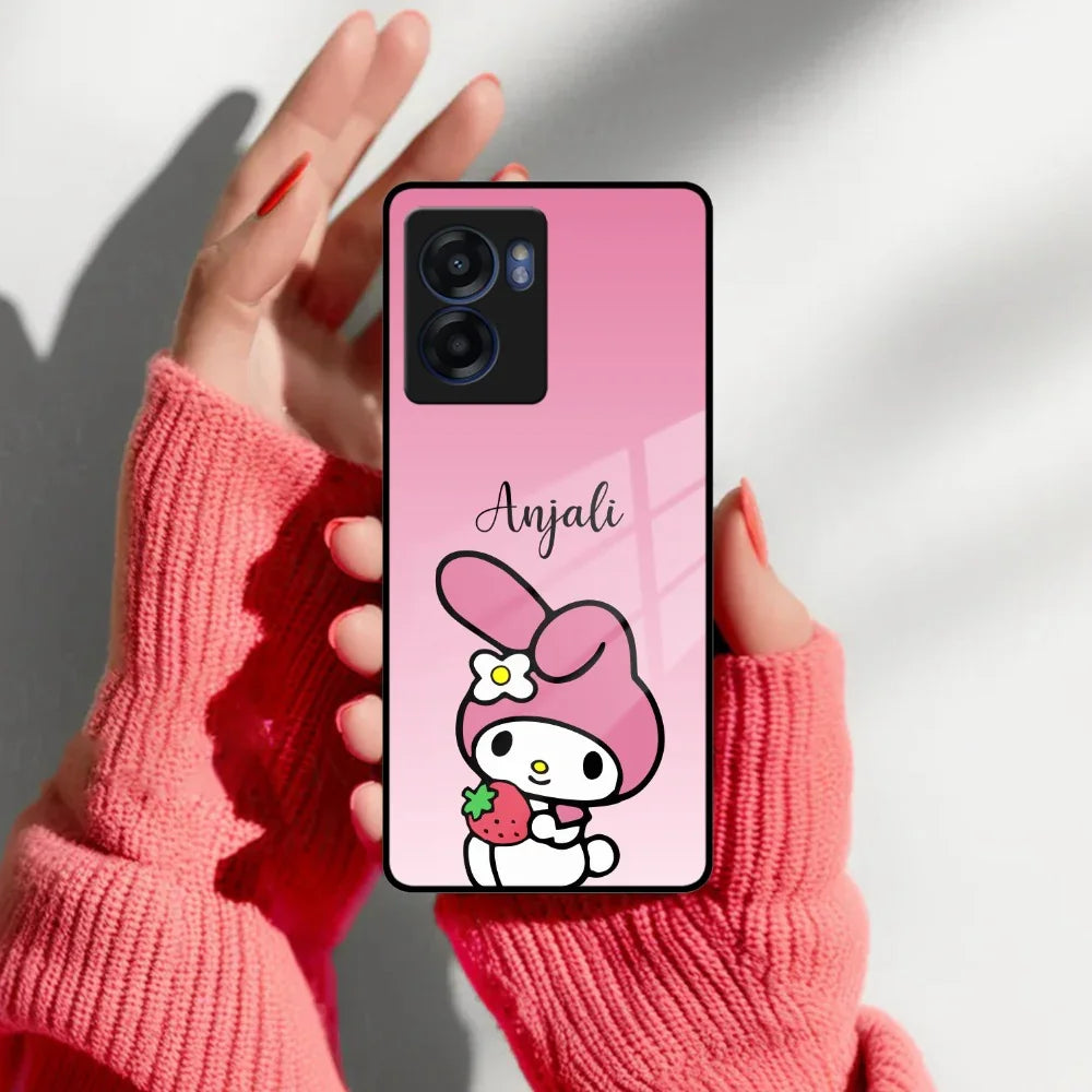 Pink Bunny Glass Case Cover For Realme/Narzo - ShopOnCliQ