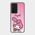 Pink Bunny Glass Case Cover For Realme Narzo 80X 5G