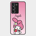 Pink Bunny Glass Case Cover For Realme P3 Lite 5G