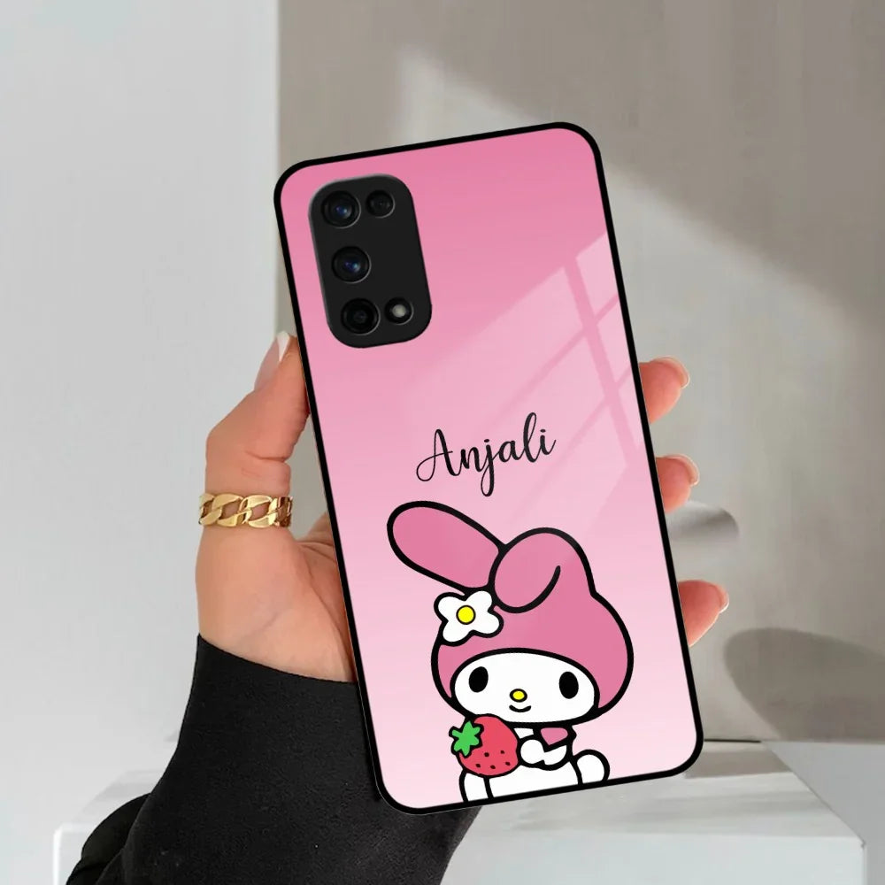 Pink Bunny Glass Case Cover For Realme/Narzo - ShopOnCliQ