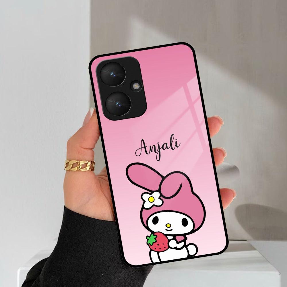 Pink Bunny Glass Case Cover For Redmi/Xiaomi - ShopOnCliQ