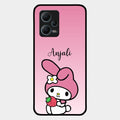 Pink Bunny Glass Case Cover For Redmi Note 12 5G