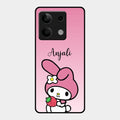 Pink Bunny Glass Case Cover For Redmi Note 13 5G