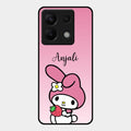 Pink Bunny Glass Case Cover For Redmi Note 13 Pro 5G