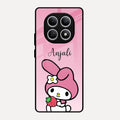 Pink Bunny Glass Case Cover For Redmi Note 15 5G