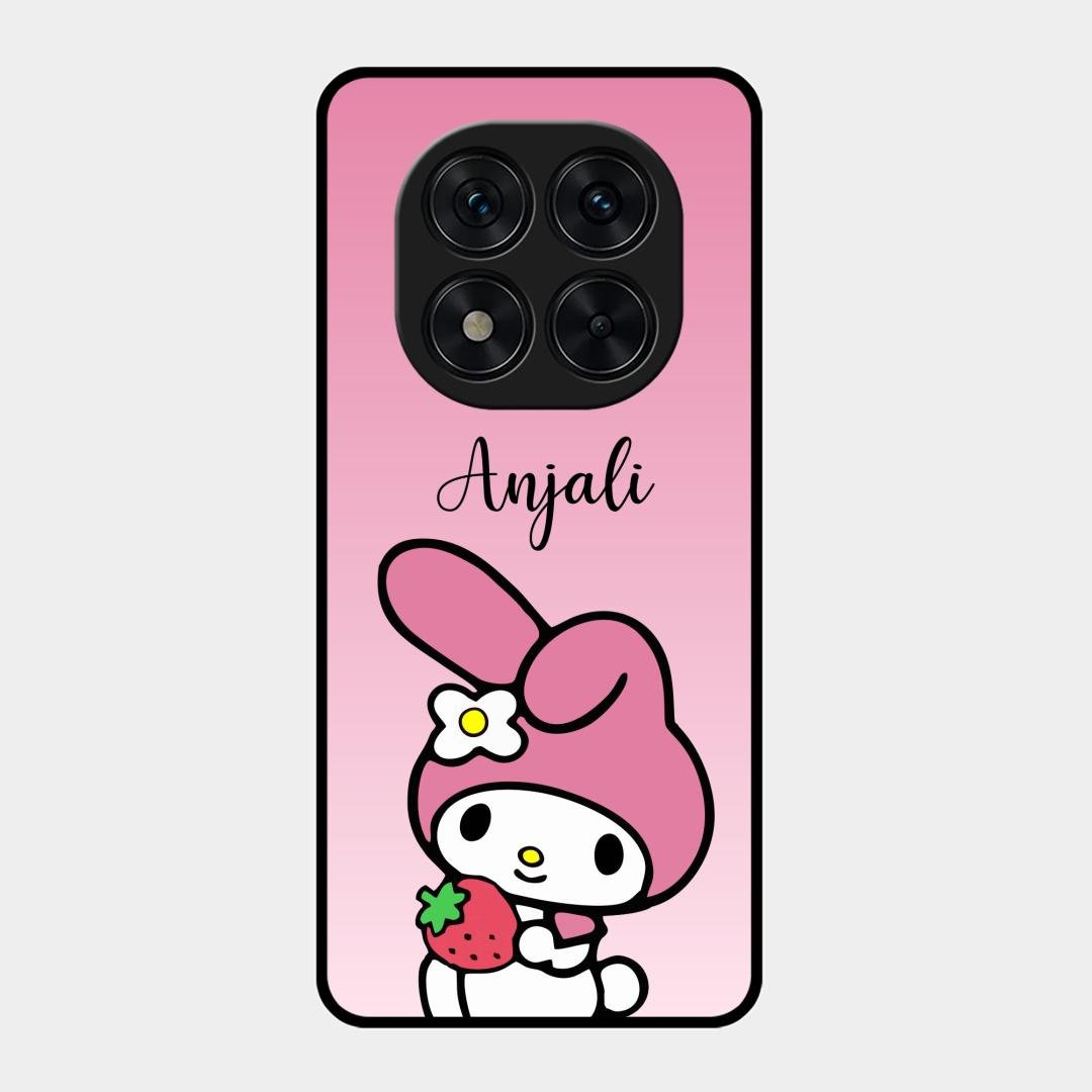 Pink Bunny Glass Case Cover For Redmi Note 15 Pro 5G