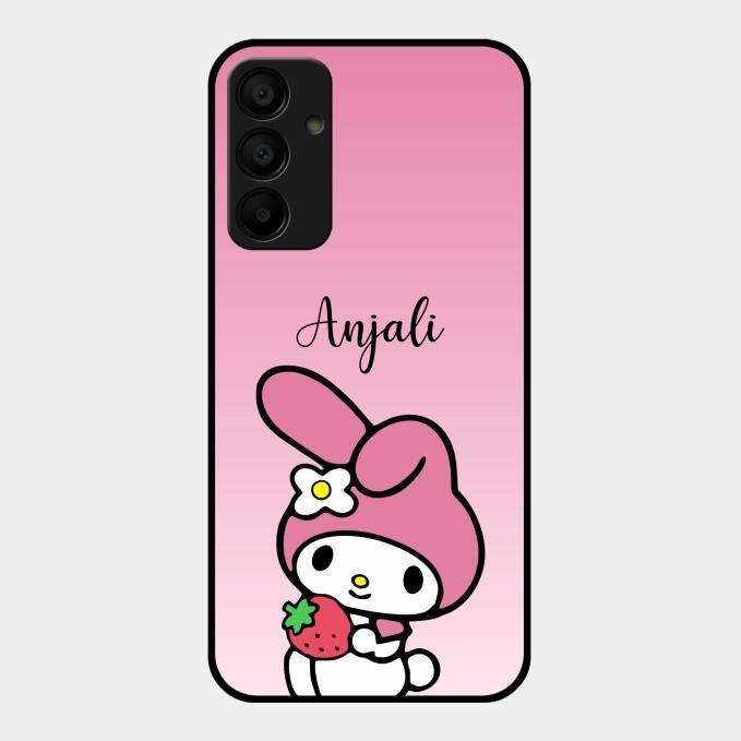 Pink Bunny Glass Case Cover For Samsung Galaxy A15 5G