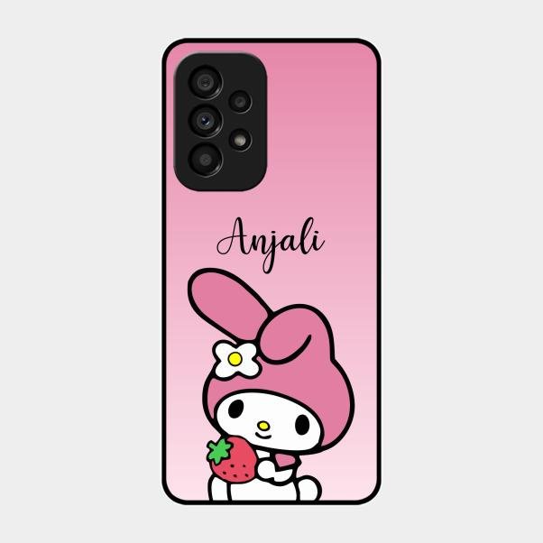 Pink Bunny Glass Case Cover For Samsung Galaxy A53 5G