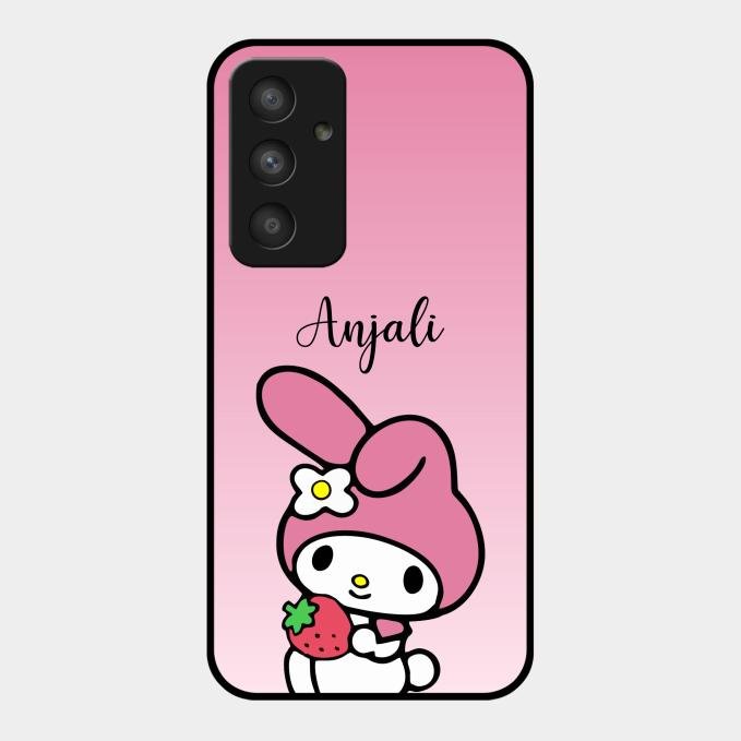 Pink Bunny Glass Case Cover For Samsung Galaxy A54 5G