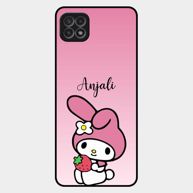 Pink Bunny Glass Case Cover For Samsung Galaxy F42 5G