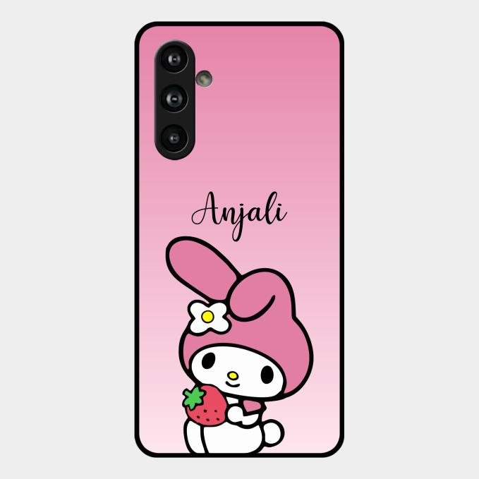 Pink Bunny Glass Case Cover For Samsung Galaxy M54 5G