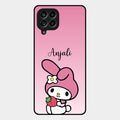 Pink Bunny Glass Case Cover For Samsung Galaxy M53 5G