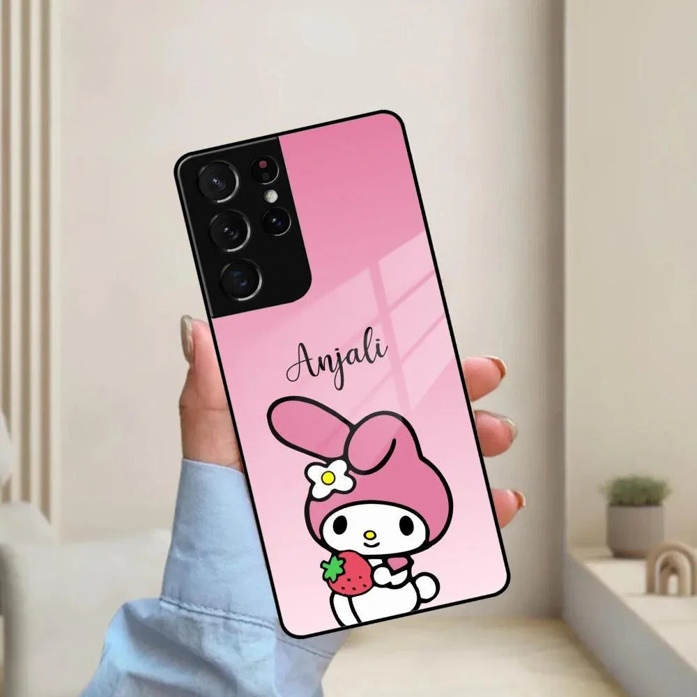 Pink Bunny Glass Case Cover For Samsung - ShopOnCliQ
