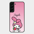 Pink Bunny Glass Case Cover For Samsung Galaxy S22 Plus 5G