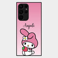 Pink Bunny Glass Case Cover For Samsung Galaxy S22 Ultra 5G