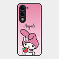 Pink Bunny Glass Case Cover For Vivo T4 Lite 5G