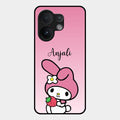 Pink Bunny Glass Case Cover For Vivo T4 Pro 5G