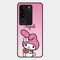 Pink Bunny Glass Case Cover For Vivo V29 Pro 5G