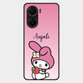 Pink Bunny Glass Case Cover For Vivo V29E 5G