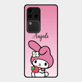 Pink Bunny Glass Case Cover For Vivo V30 Pro 5G