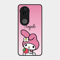 Pink Bunny Glass Case Cover For Vivo V50 5G