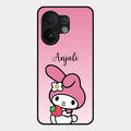 Pink Bunny Glass Case Cover For Vivo V60 5G