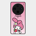 Pink Bunny Glass Case Cover For Vivo X100 Pro 5G