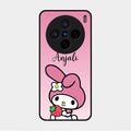Pink Bunny Glass Case Cover For Vivo X200 5G