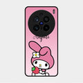 Pink Bunny Glass Case Cover For Vivo X200 Pro 5G