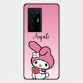 Pink Bunny Glass Case Cover For Vivo X70 Pro Plus 5G