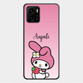 Pink Bunny Glass Case Cover For Vivo Y01