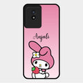 Pink Bunny Glass Case Cover For Vivo Y02T